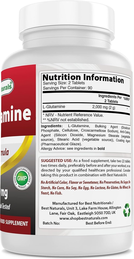 En İyi Doğallar L-Glutamine 1000 mg & Ashwagandha Çeviri 500 Mg