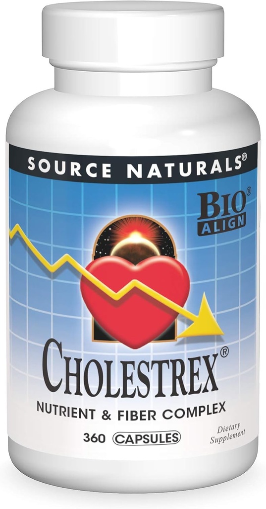 Source Naturals Cholestrex - Nutrient & Fiber Complex Supports Healthy Cholesterol Levels - 360 Capsules