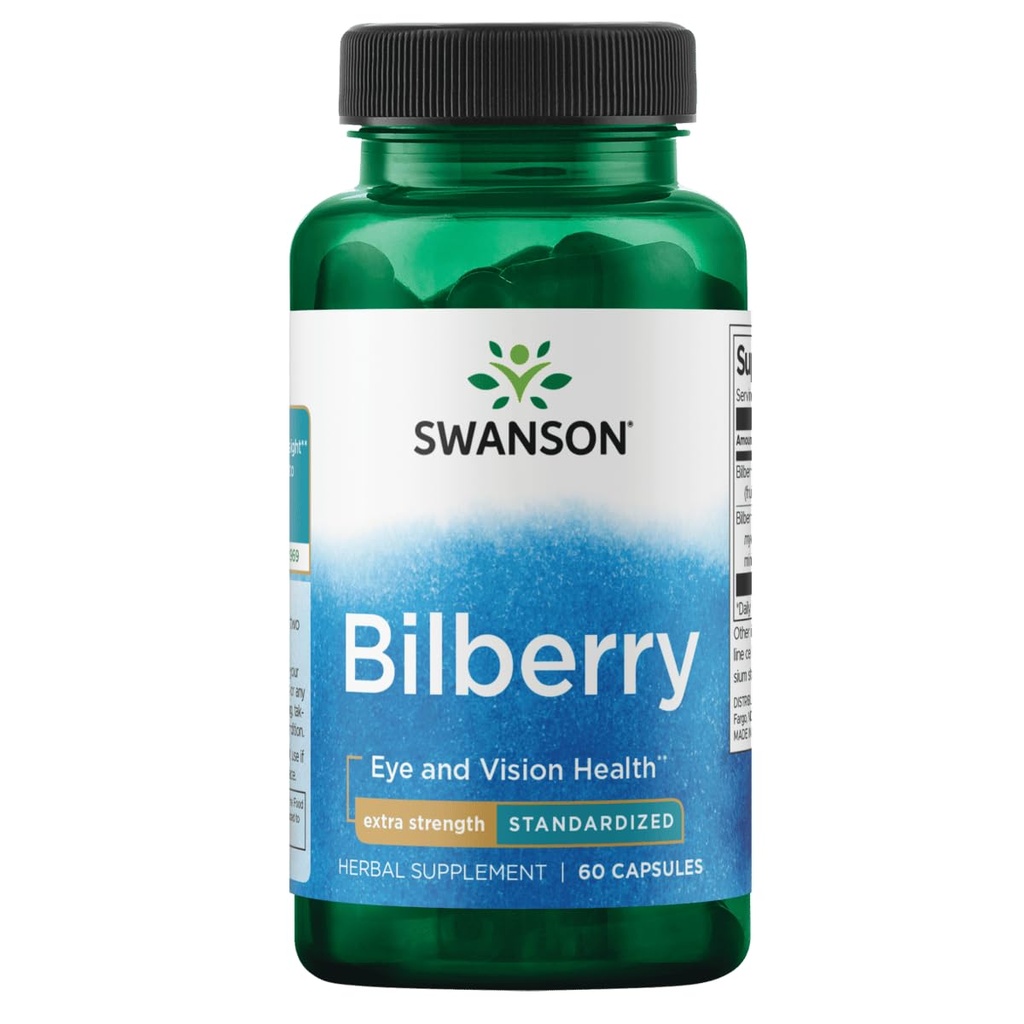 Swanson Extra- Strength Bilberry (Standardized) 100 Milligrams 60 Κάψουλες