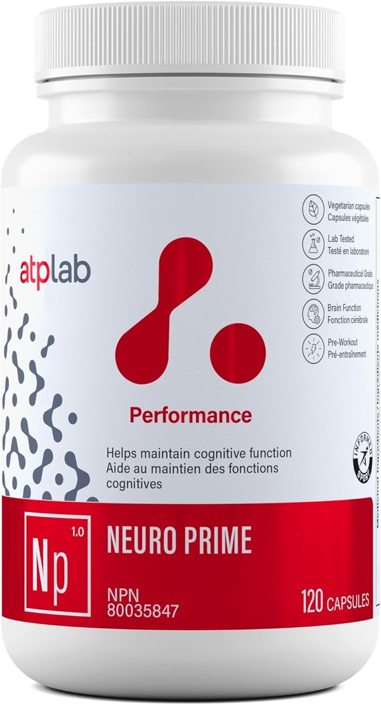 ATP LAB - Nöro Prime 120 Capsules - Beyin ve Memory Supplements - Memory & Focus Supplements - Bilişsel Tamam & Fatigue Supplement - Zihinsel Sağlık