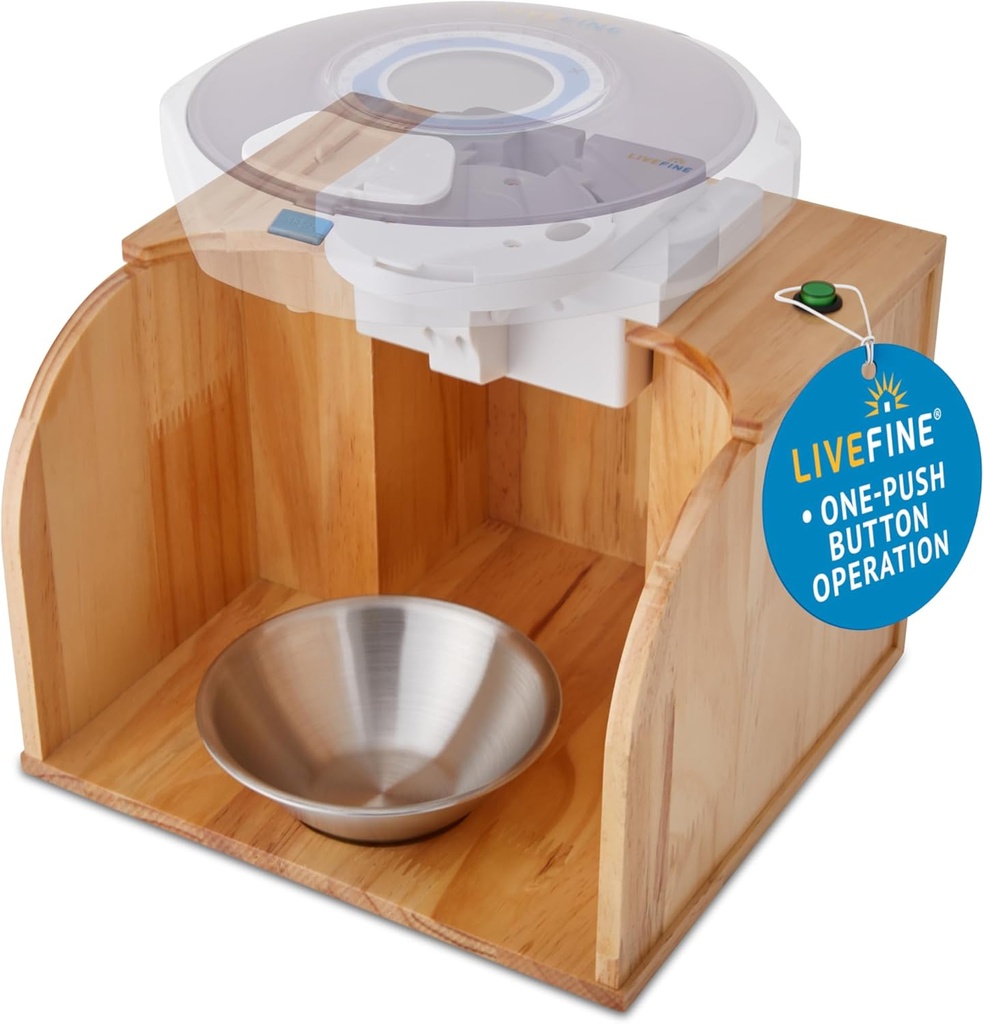 LiveFine Pill columns Tipper (Dispenser dahil değildir), One-plastik Operasyon, Otomatik Pill Dispensing, Şık Ahşap Base, LiveFine & Diğer Lider Modelleriyle Uyumlu