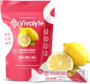 Elektrolyte Toz No Sugar Stevia Sweetized 100% Natural Hydration Packets - 20 Count | sodyum, Pyum Citrate & Magnezyum L-Threonate (5.64, Lemon)