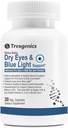 Trexgenics Kuru Gözler & Blue Light Support Once Daily Vegetarian Formula with Lutein 10 mg, Zeaxanthin 2 mg, Bilberry, Ginkgo, Pine Bark, Vitamin C, çinko & Vitamin A (30 Veg Capsules)