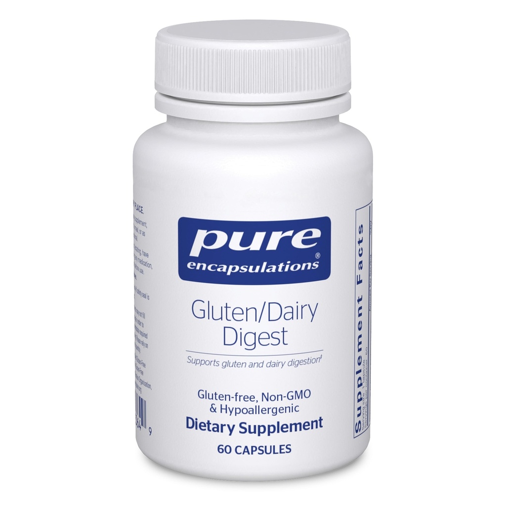 Saf Encapsulations Gluten/Dairy Digest | Enzymes'in Sağlıklı Gluten ve Süt Digestion'ı Desteklemek için Benzersiz Mix* | 60 Capsules