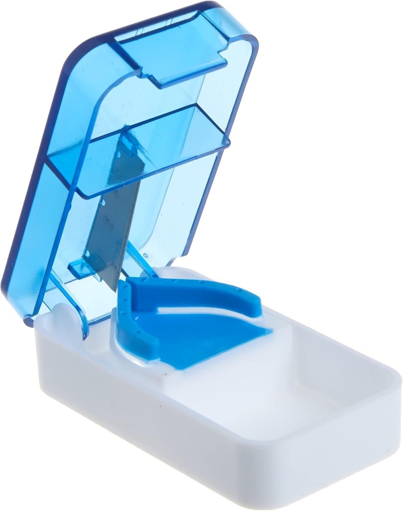 EZY DOSE Pill XS ve Splitter, Daily Use, Güvenli bir şekilde Cut Pills, Vitaminler ve Tabletler, Doğru ve Kolay Kesme, Kompakt Tasarım, Paslanmaz Çelik Bıçak, Seyahat Boyutlu, Renk değişebilir,