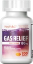 HealthA2Z® Gas Relief Simethicone 180mg | Stomach Discomfort and Gas | Anti Flatulence | Relieves Gas Fast (300)