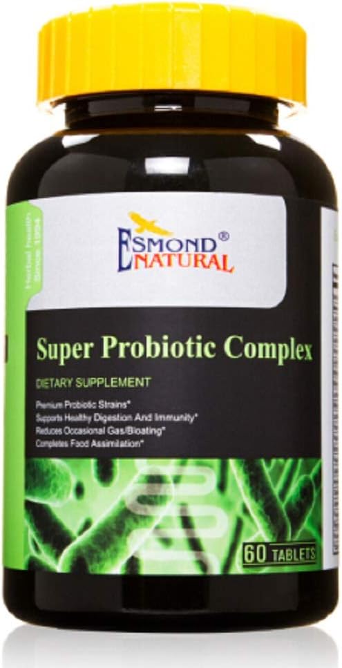 Super Probiyotik Kompleks (Reduces Occasional Gas/Bloating), GMP, Natural Product Assn Sertifikalı, ABD'de Yapılan 60 Tablet - 60 Tablet
