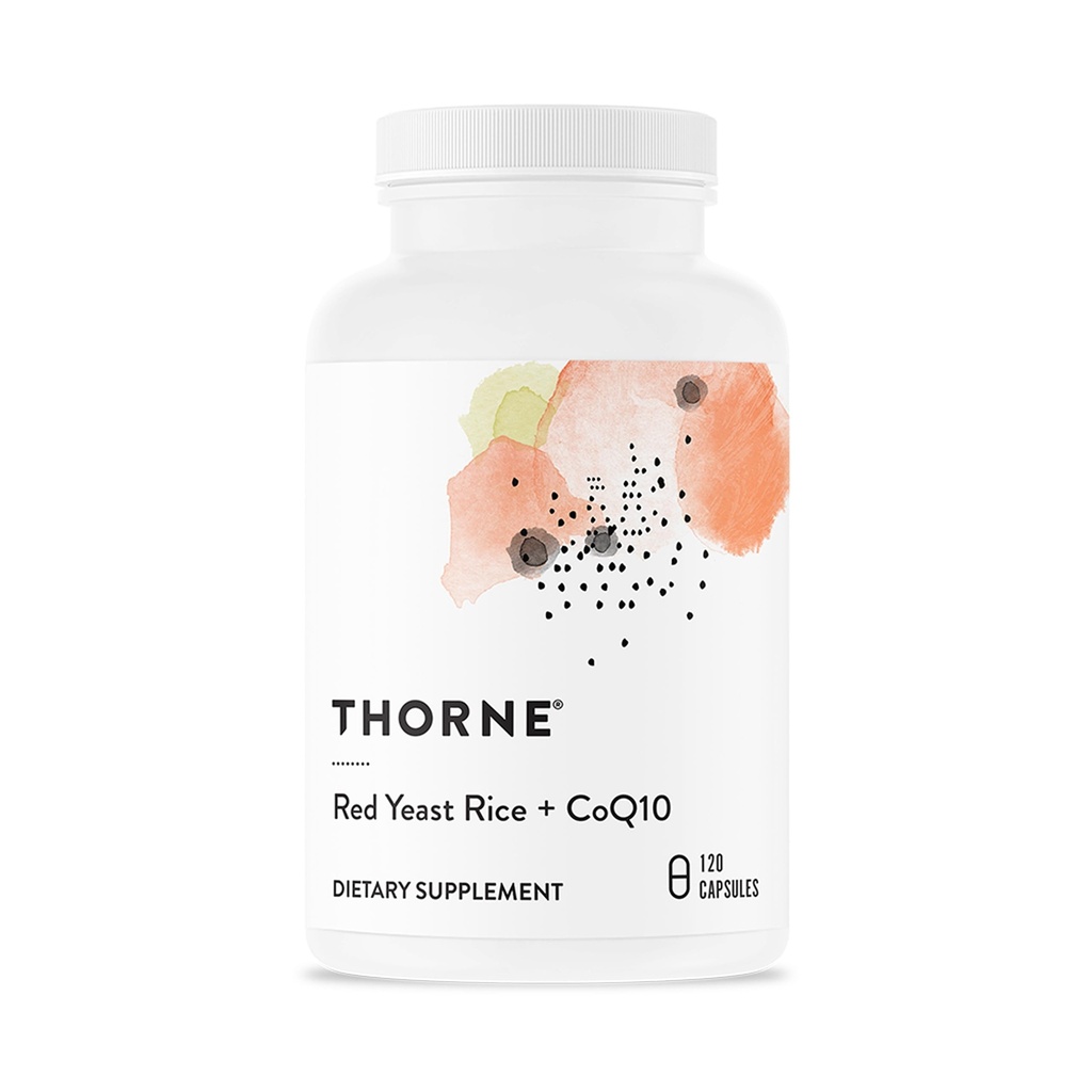 THORNE - Red Yeast Rice + CoQ10 - Sağlıklı Cholesterol Seviyeleri ve Destekler Kartiovascular Sağlığı - Antioksi Destek* - Gluten-Free, Dairy-Free - 120 Hizmetler