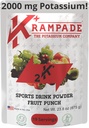 Krampade Electrolytes Toz P properties Supplement - 2000 mg K+, >2X More Than Coconut Water | Cramp Relief and Prevention | Hydration Toz Pyumu