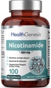 B-3 Nicotinamid 500 mg 100 Vcaps - Nicotinic Amide Niacin Natural Flush-Free Vitamin Formula - Supports Skin Cell Health