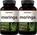 NatureBell Pure Moringa Capsules 8,000 mg Per Service (2 Pack) | Moringa Toz Organik, 480 Capsules – Green Superfood, Skin Health, & Immune Support – Non-GMO, Gluten Free, 8 Ay Supply