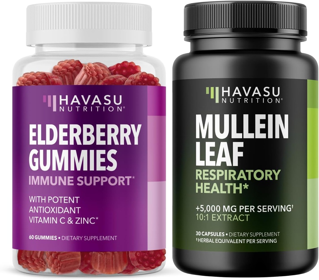 AKSU Yaşlı Gummies + Mullein Leaf Capsules Immune Support Sche