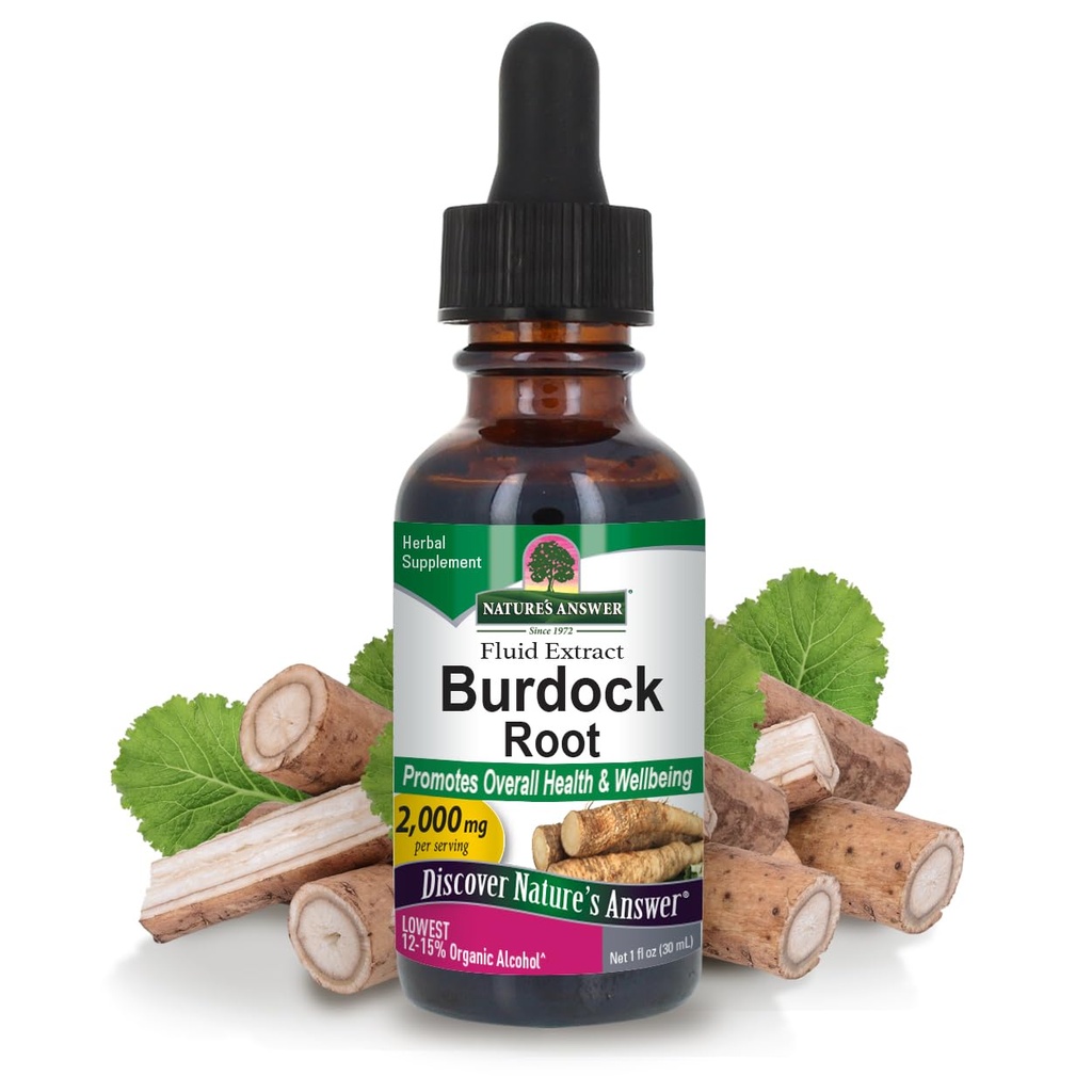 Απάντηση της φύσης Burdock ρίζα με οργανικό αλκοόλ 1oz εκχύλισμα 