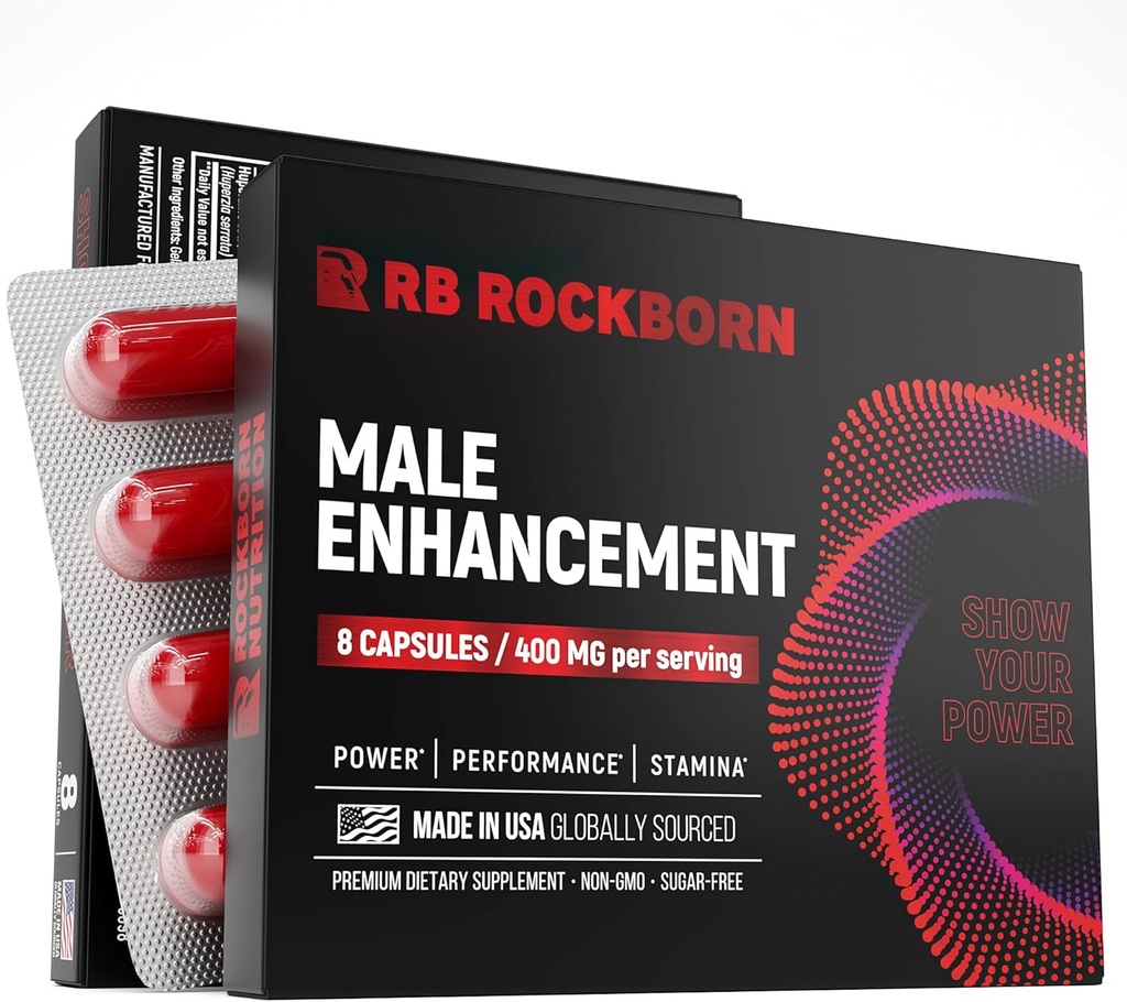 Erkek Sağlığı için Horny Goat Weed ve Tribulus Terrestris - ABD'de Made in ABD - 8 Capsules