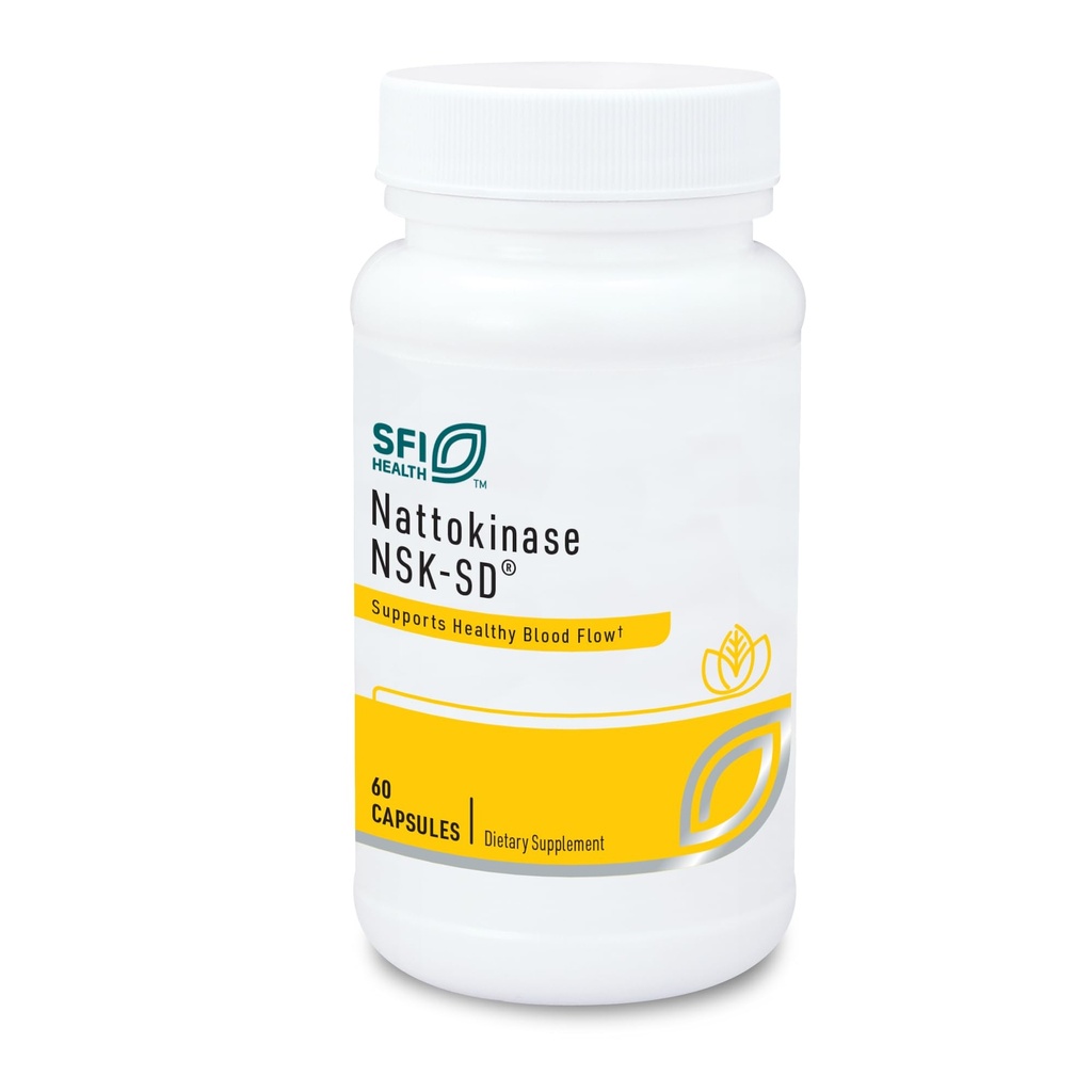 Klaire Labs SFI Health Nattokinase NSK-SD - Cardiovascular Desteği için Proteolytic Enzyme, Süt & Gluten-Free (60 Capsules)