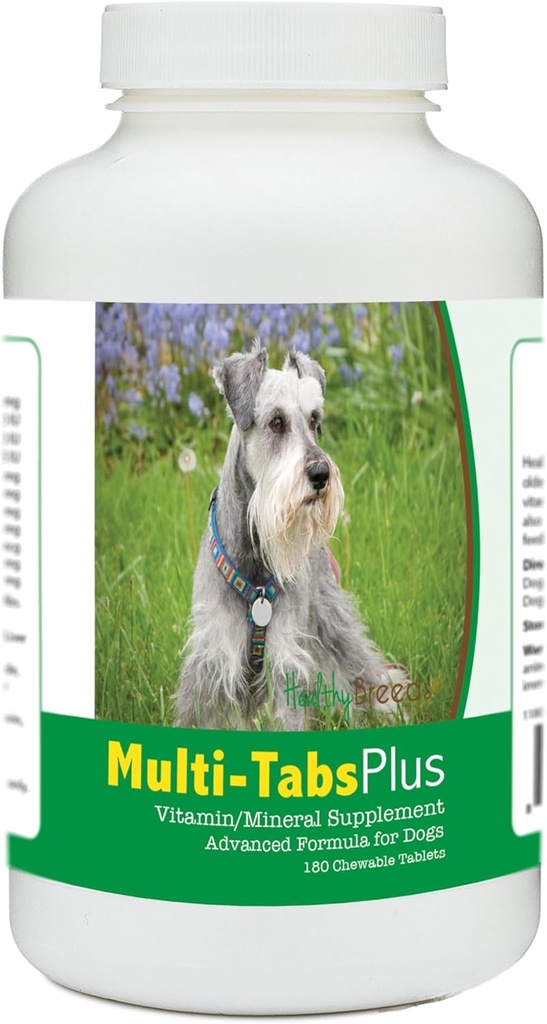 Sağlıklı Breeds Miniature Schnauzer Multi-Tabs Plus Chewable Tabletler 180 Kont