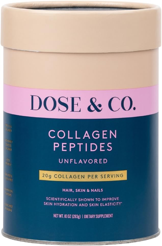 DOSE & CO. Peptides καθαρό κολλαγόνο για μαλλιά, δέρμα & νύχια, χωρίς γεύση - 10 ουγκιά συμπλήρωμα σκόνης
