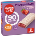 Protein One Strawberries and Cream Protein Bars, GLP-1 Friendly, 5 Ct, 4.8 oz