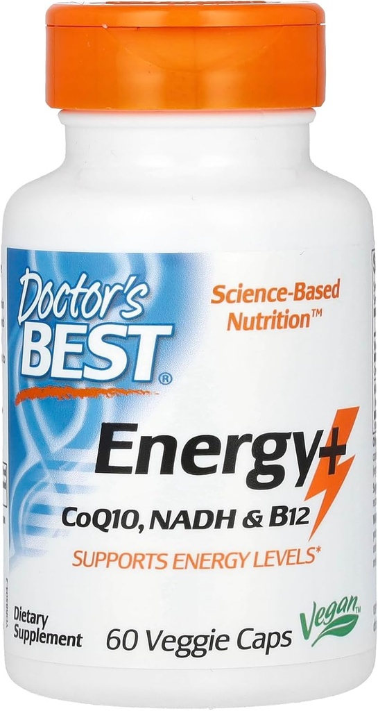 Doktor'un En İyi Enerji + CoQ10, NADH & B12, Immune System, Energy, Mood, 60 Ct