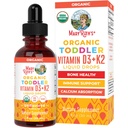 MARYRUTH'S Organics Vitamin D3 | Vitamin K2 | Vitamin D3 K2 Drops | K2 D3 Vitamin Liquid Supplement for Toddlers | Kids Supplement for Calcium Absorption Strong Bones | Vegan | Gluten Free | 1 Fl Oz