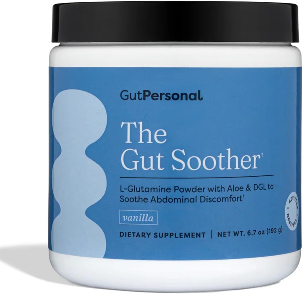 GutPersonal The Gut Soother L-Glutamine Powder Supplement: Επαναφορά της ουροδόχου κύστης, Soothe Digestive Discomfort Ενώ την προώθηση της συνολικής υγείας της ουροδόχου κύστης, 30 υπηρεσίες (Vanilla)