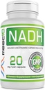 MAAC10 NADH Supplement 20mg Each 60 Capsules for Energy, Fatigue, Mental Focus & NAD+ Longevity Support | Pharmaceutical Grade 99% Pure NADH