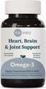 Omega-3 - Omega 3 Fish Oil, 1000 mg Per Capsule, EPA & DHA Fish Oil Supplement for Women & Men, Heart, Brain, & Joint Support - 60 Softgel Capsules (1 Count)