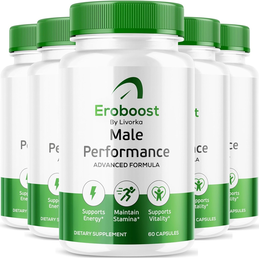 (5 Pack) Erkekler için Eroboost Supplement - Resmi Ero Boost Pills, EroBoost Support Capsules, EroBoost Advanced Formula, EroBoost Supplement, Ero Boost, 300 Capsules 5 Ay