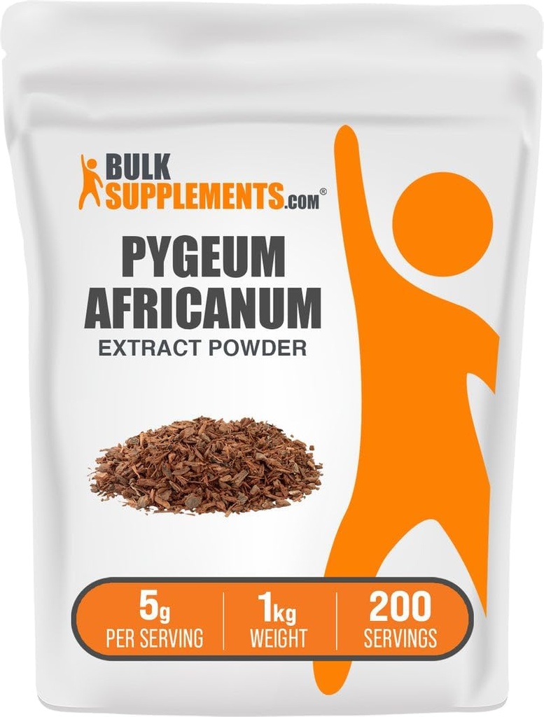 BulkSupplements.com Pygeum Africanum Extract Toz - Pygeum Bark, Beslenme Tamamı - Gluten Free - 5g per Service, 1kg (2.2 lbs) (Paket of 1)