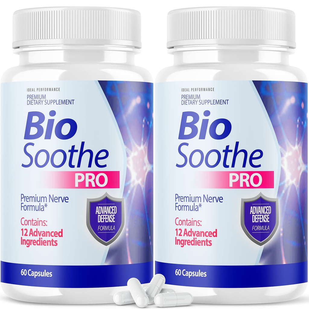 IDEAL PERFORMANCE (2 Pack) Biosoothe Pro Neuropati Tedavisi Capsule for Nerve Pain Tamir Pills Bio Soothe Premium Formula Supplement Alfa Fix Neeve (120 Capsules)