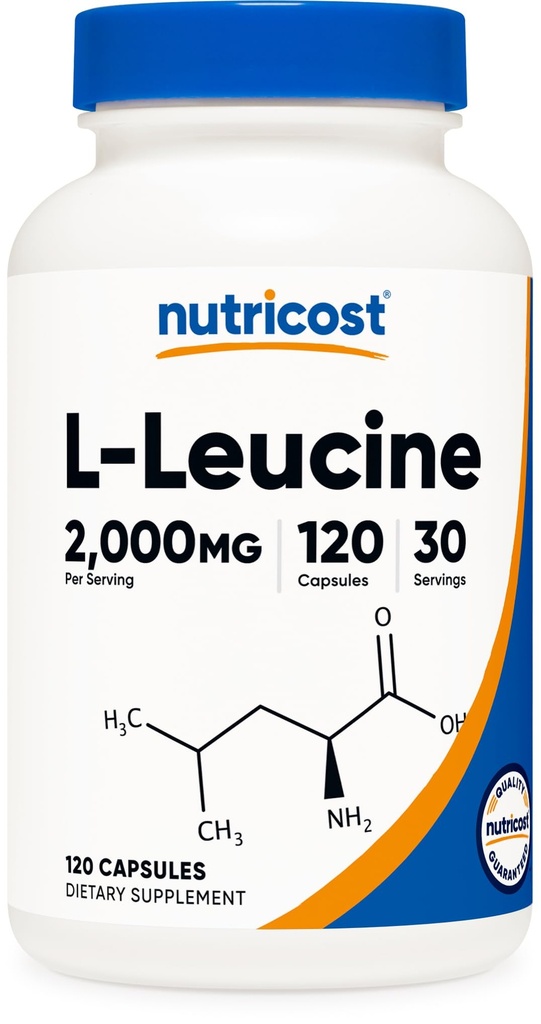 Nutricost L-Leucine 2,000mg, 120 Vegetarian Capsules, Non-GMO, Gluten Free, 30 Servings