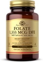 Solgar Folate 1,333 mcg DFE, 100 Tablet - 800 mcg Bio-Active Metafolin - Kalp Sağlığı - Non-GMO, Vegan, Gluten Free, Dairy Free, Kosher - 100 Hizmet