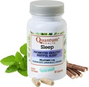 Kuantum Sağlık Uyku Melatonin 2 mg Sağlıklı Uyku Desteği Rahatlama Valerian Root, Lemon Balm & L Theanine Daily Mind & Body Well Being for Women & Men - 30 Capsules