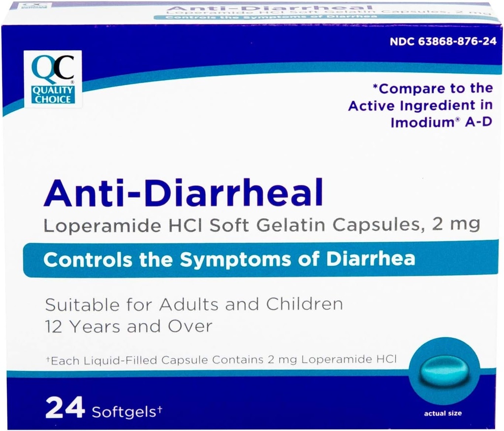 Quality Choice Loperamid 2 mg Anti-Diarrheal 24 Kont Softgel
