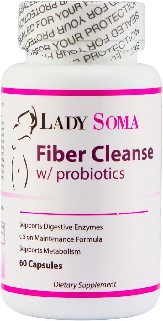 Lady Soma Fiber Probiyotiks ile Kadınlar için Temiz, 60 Capsules