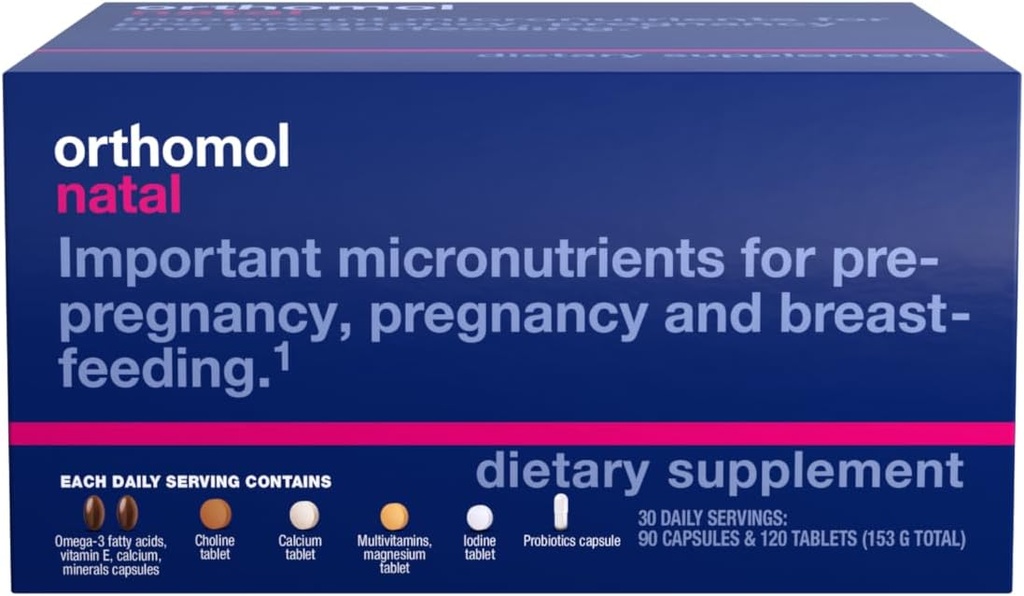 Orthomol Natal, Natal Supplement, Pre-Pregnancy, Hamilelik ve Emzirme, Tabletler ve Capsule Supplement için Sağlık Destekler
