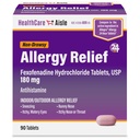 HealthCareAisle Anti Anti Anti Anti Anti Allergy Relief - Fexofenadine Tablet Tabletleri USP, 180 mg, 90 Tablet, Anti-Drowsy 24 Saat Yardımı