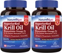 Antarktika Krill Oil 1000 mg Softgels, Krill Oil Omega-3s, EPA, DHA, Astaxanthin & Phospholipids, Heart Health, 120 Softgels, Non-GMO, No Gluten, Made in the USA