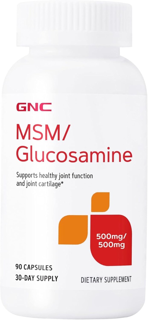 GNC MSM Glucosamine 500 mg Supplement, Sağlıklı Ortak Fonksiyonlar Destekler, Sağlıklı Ortak Kartilage, 30 Hizmetler