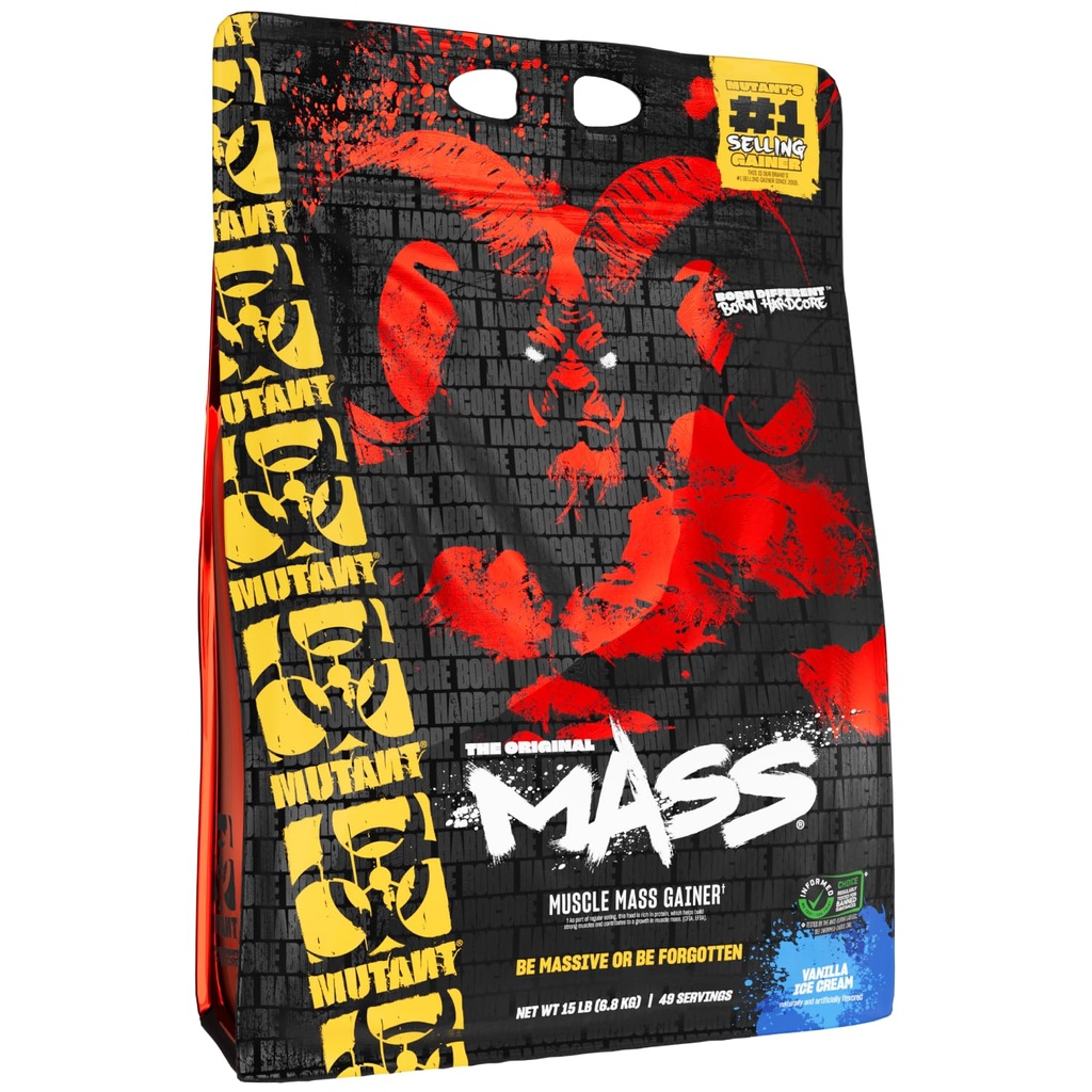 Mutant Mass | Kilo Mass Liger Protein Tozu - Muscular Mass için yüksek Calorie Protein Tozu - Vanilla Dondurma - 15 Pound
