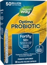 Nature's Way Fortify Optima Probiyotik for Yetişkinler 50+, 50 milyar Live Cultures, Supports Digestive Balance, Colon & Immune Health*, No Refrigeration Needed, 30 Capsules (Packating May Vary)