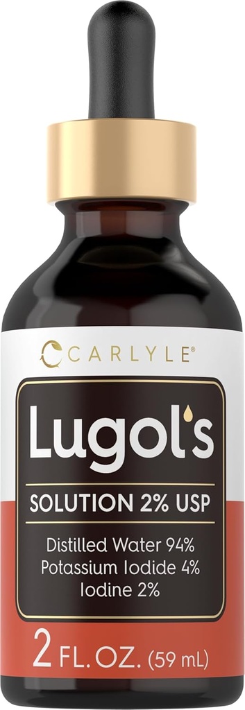 Carlyle Lugols Iodine 2 Yüzde 2 fl oz | Potasyum Iodide ve Iodine Çözüm% 2 Sıvı Durağı