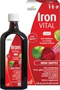 Hübner Hubner Iron Vital Liquid Iron Supply Plus Vitamin C, Dietary Supplement for Yetişkinler and Kids, Vegan and Gluten-Free, Fruit Flavor, 500 ml Şişe, 50 Hizmetler