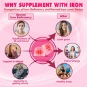 Iron Filled Gummies 26mg+ Vitamin B12, Methylcobalamin 10000 mcg Tablets