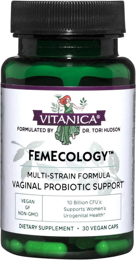 Vitanica FemEcology, Vaginal ve Intestinal Probiyotik Desteği, Vegetarian, 30 Capsules