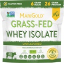 MariGold Grassfed Whey Isolate Protein Powder - Μη αρωματισμένη 2LB - Μυϊκό Κτίριο & Ανάκτηση - 100% καθαρό, κρύο επεξεργασμένο, μικροφίλτρο, μη-GMO, rBGH Free, χωρίς σόγια, χωρίς γλουτένη, χωρίς λακτόζη