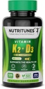 D3 K2-5000 IU D3 & 100 mcg K2 MK-7 - Bone, Heart & Immune Health - K2 D3 Vitamin Tamam - 120 Softgels, 4 Ay Supply