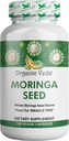 Organik Veda Moringa Tohum Kapsülleri -% 100 Saf Organik Moringa Oleifera Tohum Toz & Moringa Oil Omega 3 & 6, The Miracle Tree Antioksis, Vitamins - Energy & Focus Boost for Men & Women, 120 ct