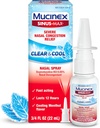 Mucinex Sinus-Max Nasal Mix Decongestant, 12 Saat Sinus Yardımı için Kombine Olmayan İlaçlar, Nasal Decongestion, Soğutma Menthol, 0.75 Fl Ozus