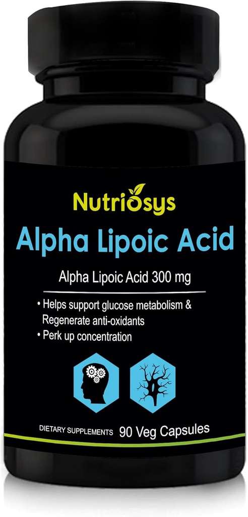 ALA Supplement – Alfa Lipoic Acid 300 mg | 90 Veg Capsules | Organik Antioksit Desteği | Alfa-Lipoic Asit | Asito Alfa Lipoico | Alfa Lipoic Asit | ALA Capsules | Lipoic Acid | ALA Capsules |